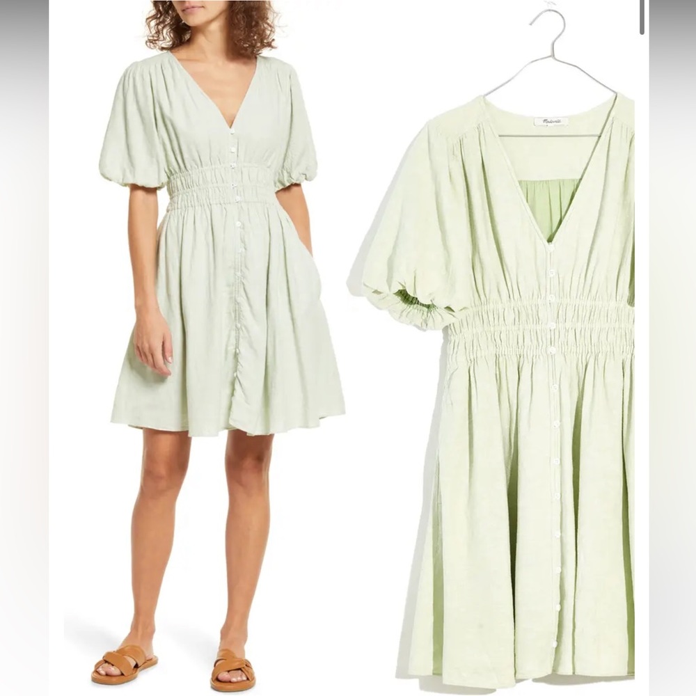 Madewell Green Mini Dress